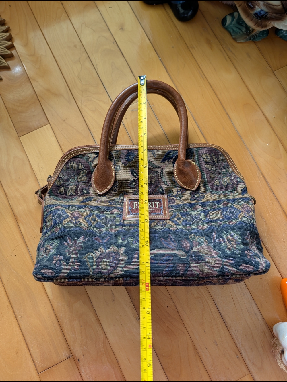 Vtg Esprit Floral Tapestry Handbag - Picture 8 of 9